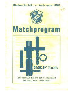 1976 Halmstads v Chelsea Football Programme