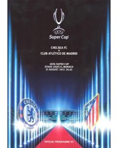 2012 Super Cup Final Chelsea v Atletico Madrid official programme 31/08/2012