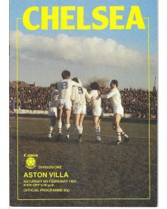 Chelsea v Aston Villa 9/2/1985 Postponed Official Programme