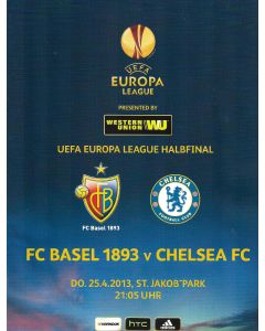 Basel V Chelsea 25/4/2013 Europa League Semi Final Official Programme