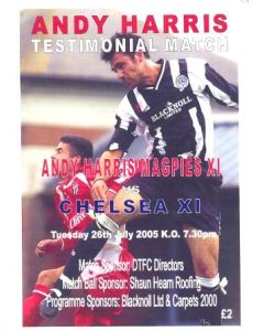Andy Harris Magpies XI vChelsea XI official programme 26/07/2005