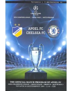 Apoel v Chelsea official programme 30/09/2009