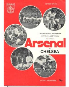 Arsenal v Chelsea official programme 02/09/1972