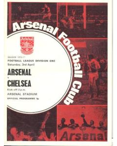 Arsenal v Chelsea official programme 03/04/1971