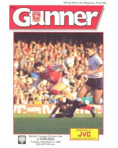 Arsenal v Chelsea official programme 03/11/1987 League Cup