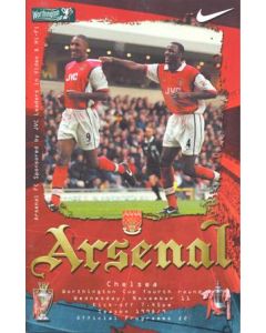 Arsenal v Chelsea official programme 11/11/1998 Football League