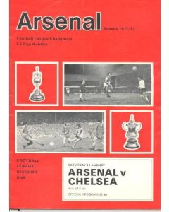 Arsenal v Chelsea official programme 14/08/1971