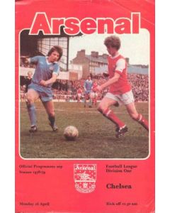 Arsenal v Chelsea official programme 16/04/1979