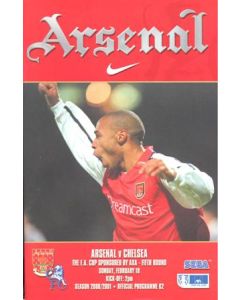 Arsenal v Chelsea official programme 18/02/2001 Premier League