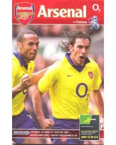Arsenal v Chelsea official programme 18/10/2003