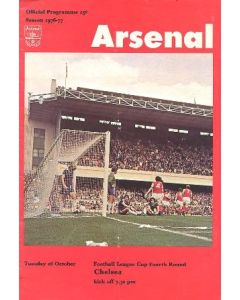 Arsenal v Chelsea official programme 26/10/1976 Football League, reduced price
