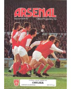 Arsenal v Chelsea official programme 26/12/1974