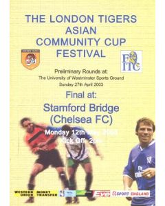 AtChelsea The London Tigers Asian Community Cup Festival Cup Final official programme 12/05/2003