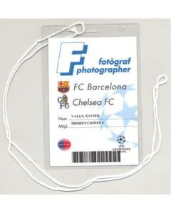Barcelona v Chelsea photographer's press pass 18/04/2000 Champions League