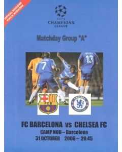 Barcelona vChelsea non-official programme 31/10/2006, in Spanish, pirate