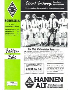 Borussia Monchengladbach vChelsea official programme 07/08/1974