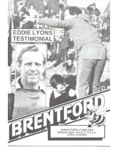 Brentford vChelsea official programme 14/05/1984 Eddie Lyons testimonial match