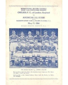 American All Stars vChelsea official programme 30/05/1954