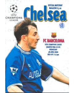 Chelsea v Barcelona official programme 05/04/2000 Champions League