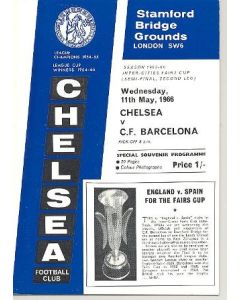 Chelsea v Barcelona official programme 11/05/1966