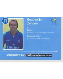 Chelsea Boudewijn Zenden card of 2000-2001