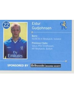 Chelsea Eidur Gudjohnsen card of 2000-2001