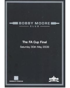 Chelsea v Everton FA Cup Final 30/05/2009 Bobby Moor ClubI Itinerary
