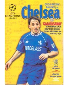 Chelsea v Galatasaray official programme 28/09/1999 Champions League