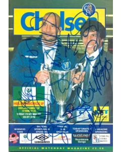 Chelsea v Helsingborgs official programme 17/09/1998 European Cup Winners Cup, 1st Round, fully signed!