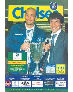 Chelsea v Helsingborgs official programme 17/09/1998 European Cup Winners Cup, 1st Round