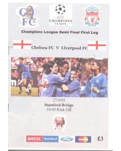 2005 Chelsea v Liverpool Pirate Programme 27/04/2005 Champions League Semi-Final 1st Leg