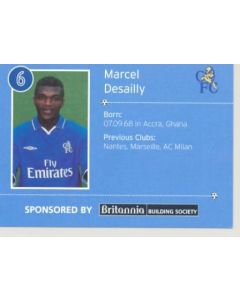 Chelsea Marcel Desailly card of 2000-2001
