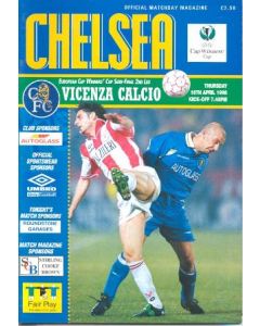 1998 European Cup Winners Cup Semi-Final Chelsea v Vicenza official programme 16/04/1998
