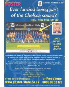 Chelsea leaflet & order form for a personalised poster