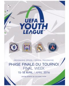2016 Chelsea V Paris St German UEFA Youth League Finall football programme