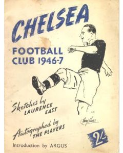 Chelsea 1946-1947 Sketches by Laurence East Autographed by The Players. The rarest of Chelsea memorabilia!