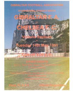 1991 Gibraltar v Chelsea football programme