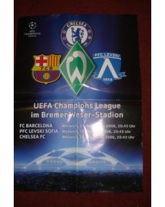 Werder Bremen v Barcelona 27/09/2006, v Levski, Sofia, Bulgaria 18/10/2006 and v Chelsea 22/11/2006 large colout poster