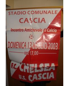 Cascia v Chelsea Colour Official Poster non-programme game 13/07/2003