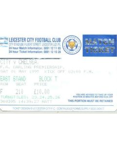 Leicester City v Chelsea ticket 06/05/1995