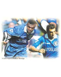 Chelsea card of 1999 featuring Marcel Desailly and Roberto di Matteo