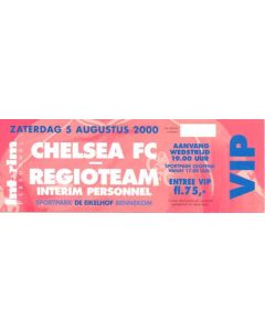 Regioteam v Chelsea VIP unused ticket 05/08/2000
