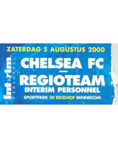Regioteam v Chelsea blue used ticket 05/08/2000