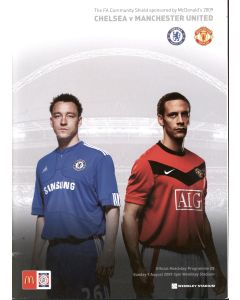 2009 Community Shield Programme Chelsea v Manchester United