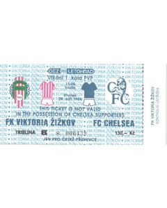 Viktoria Zizkov v Chelsea unused ticket 29/02/1994 Cup Winners Cup